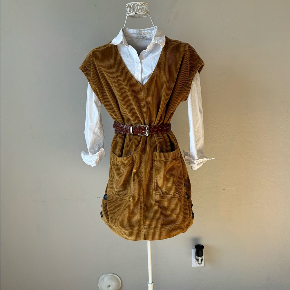 Madewell Corduroy Side Button Dress